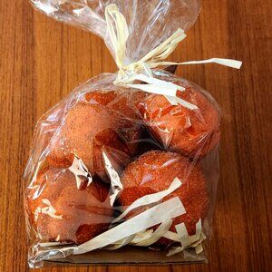 NIP SET 8 HALLOWEEN/FALL /THANKSGIVING GLITTER PUMPKINS 3"